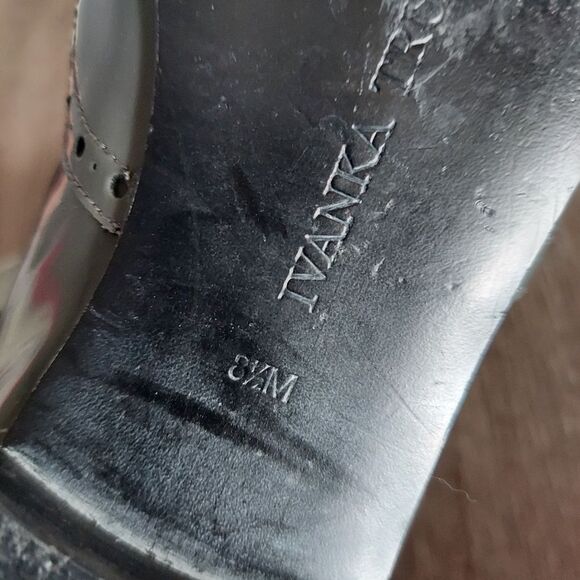 Ivanka Trump Women's 8.5M Loafers Patent Leather Slip On Flats Gray Shoes - Picture 10 of 10